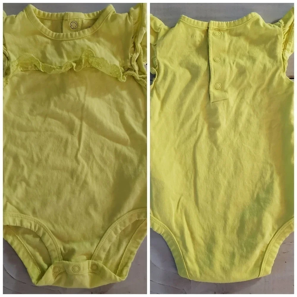 Onesie Bundle 9 month Yellow Blue Gray